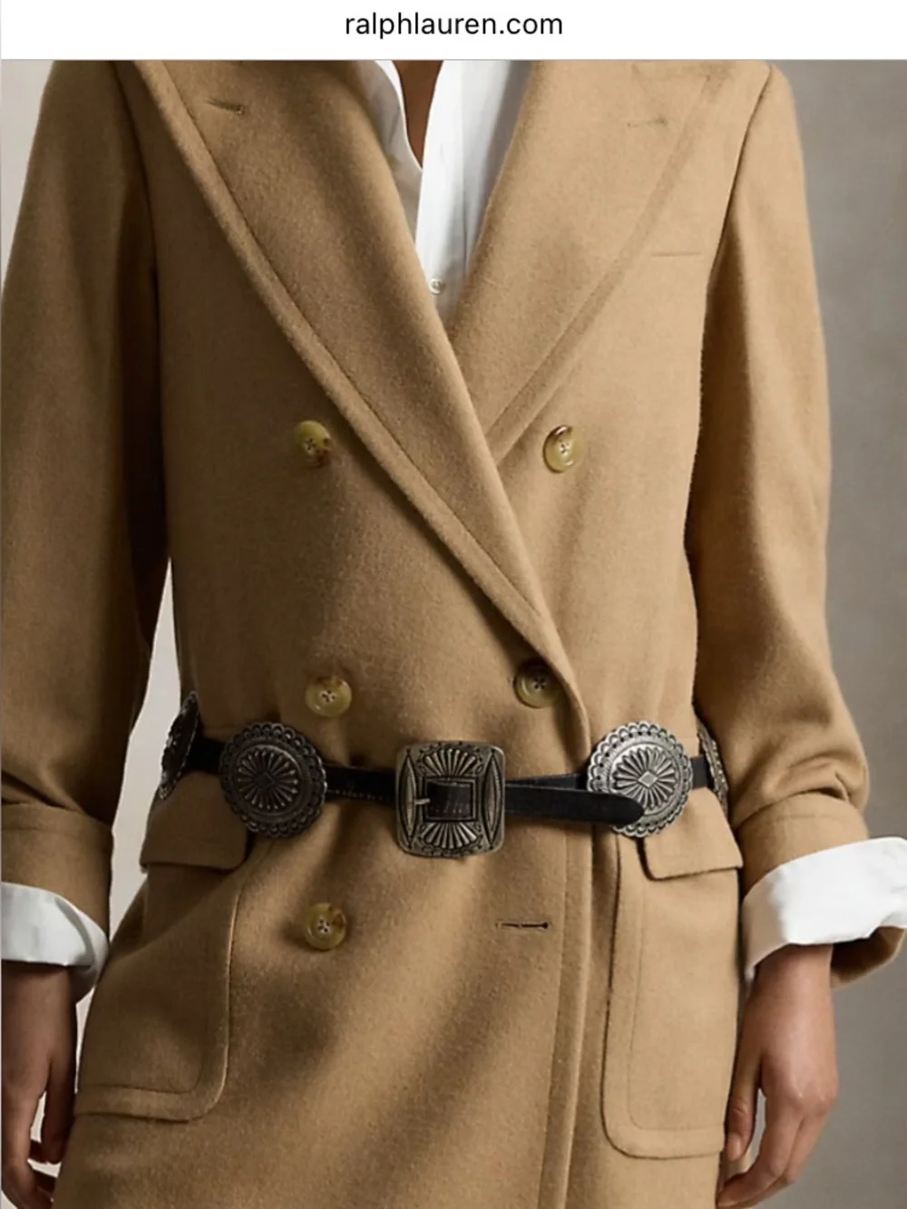 New: Anthropologie Woven Leather Belt with Silver Medallions. Size Medium
